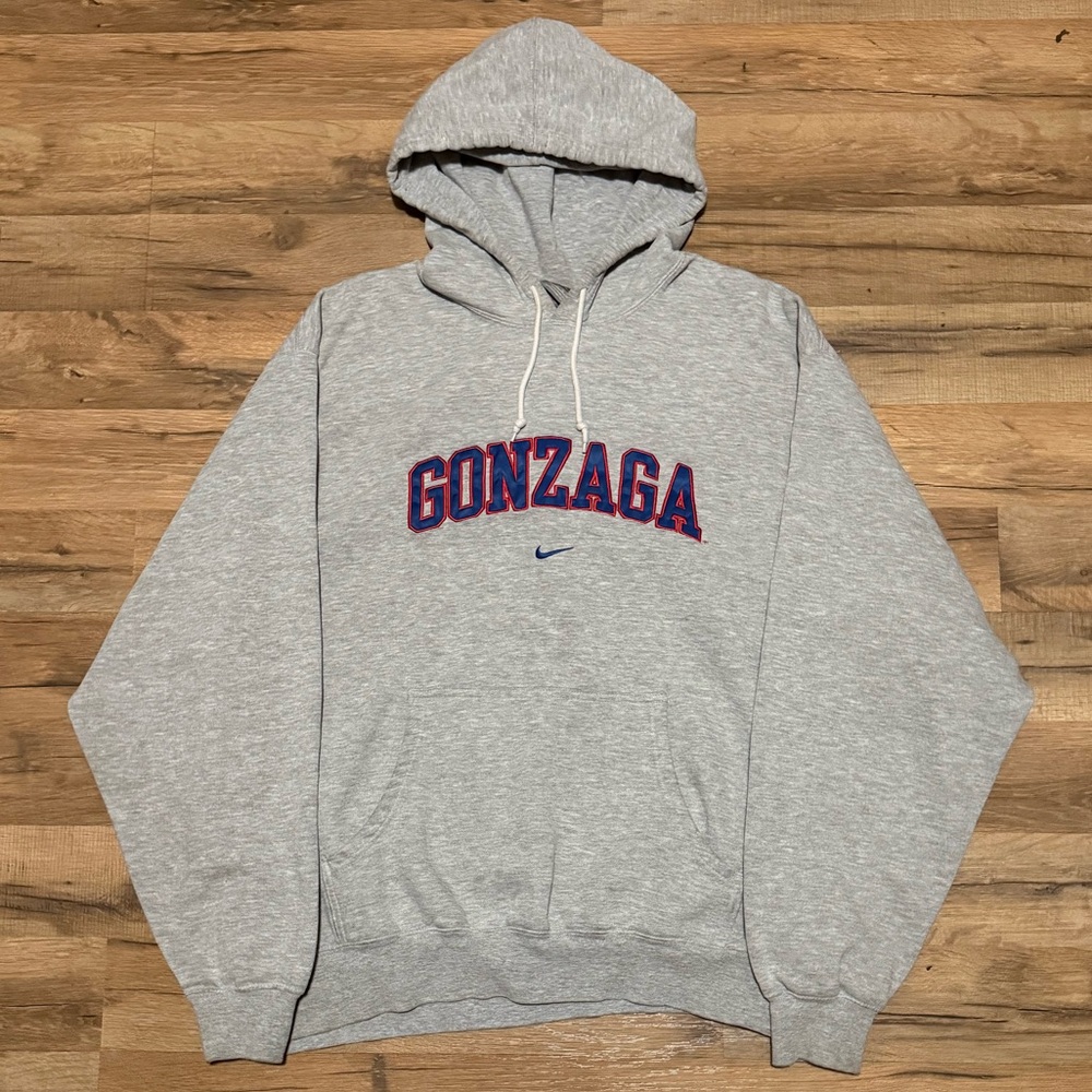 Y2K Nike Team Gonzaga Center Swoosh Hoodie Sweatshirt
